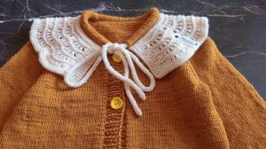 Приглашаю на мк кофточка с воротником спицами.Ссылка в описании.