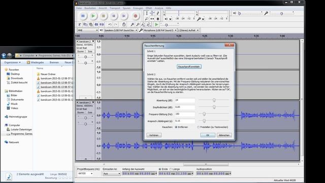 Rauschentfernung mit Audacity [Tutorial] Audacity, Avidemux, Bandicam #2 смотреть онлайн
