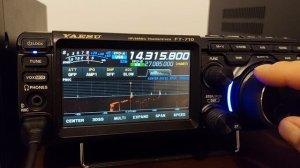 Yaesu FT 710 with extenal speaker yaesu sp 2000 -nice sound