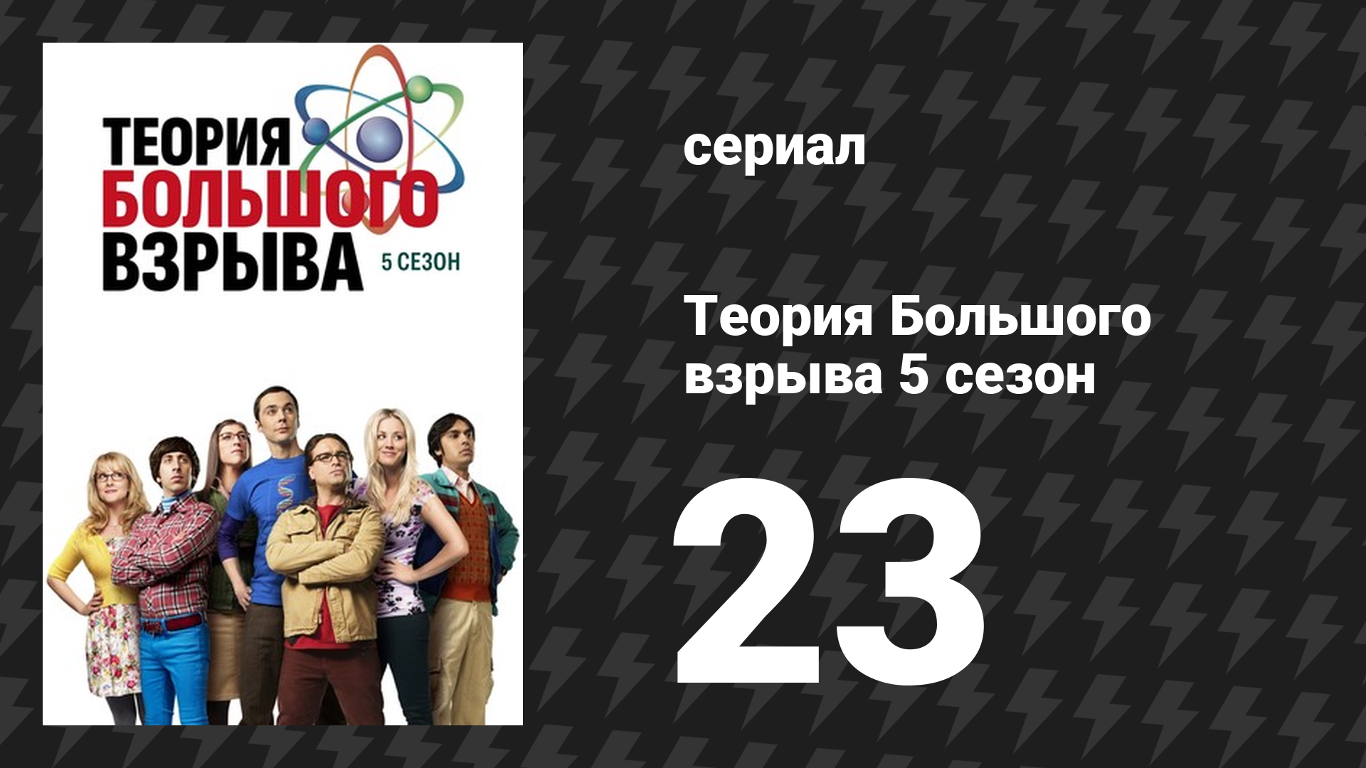 Теория Большого взрыва 5 сезон 23 серия «Ускорение запуска» (сериал, 2007-2019) смотреть онлайн