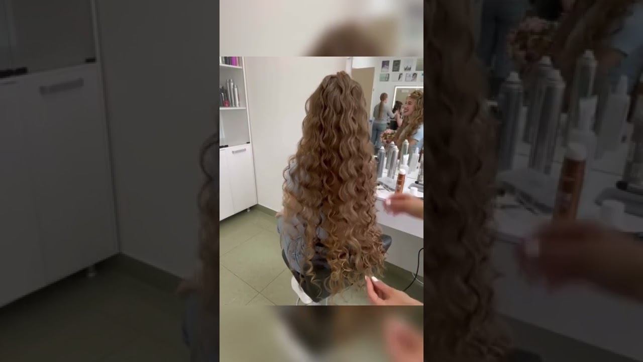 Как накрутить очень длинные волосы — урок по локонам смотреть онлайн