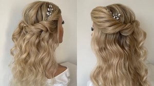 Очень быстрая полураспущенная прическа Мальвинка