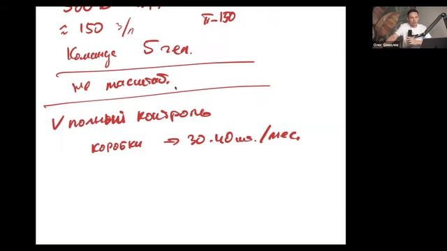 Разбор: управленческий учет. Как сделать 2-3 млн. чистыми на коробках?