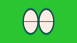 ФУТАЖ  - БЕГАЮЩИЕ  ГЛАЗА  - ХРОМАКЕЙ НА ЗЕЛЕНОМ ФОНЕ