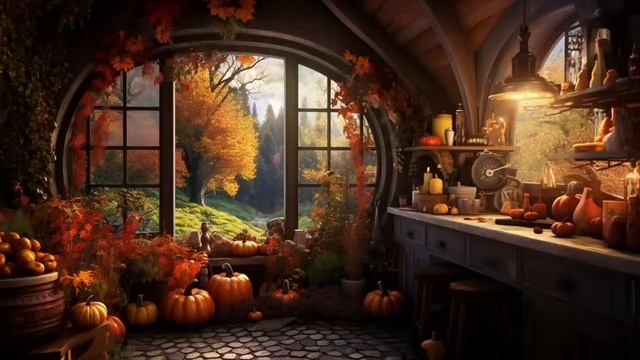 Autumn at Green Witch's House Ambience and Music _ fantasy cozy fall #witchcore #cottagecore смотреть онлайн