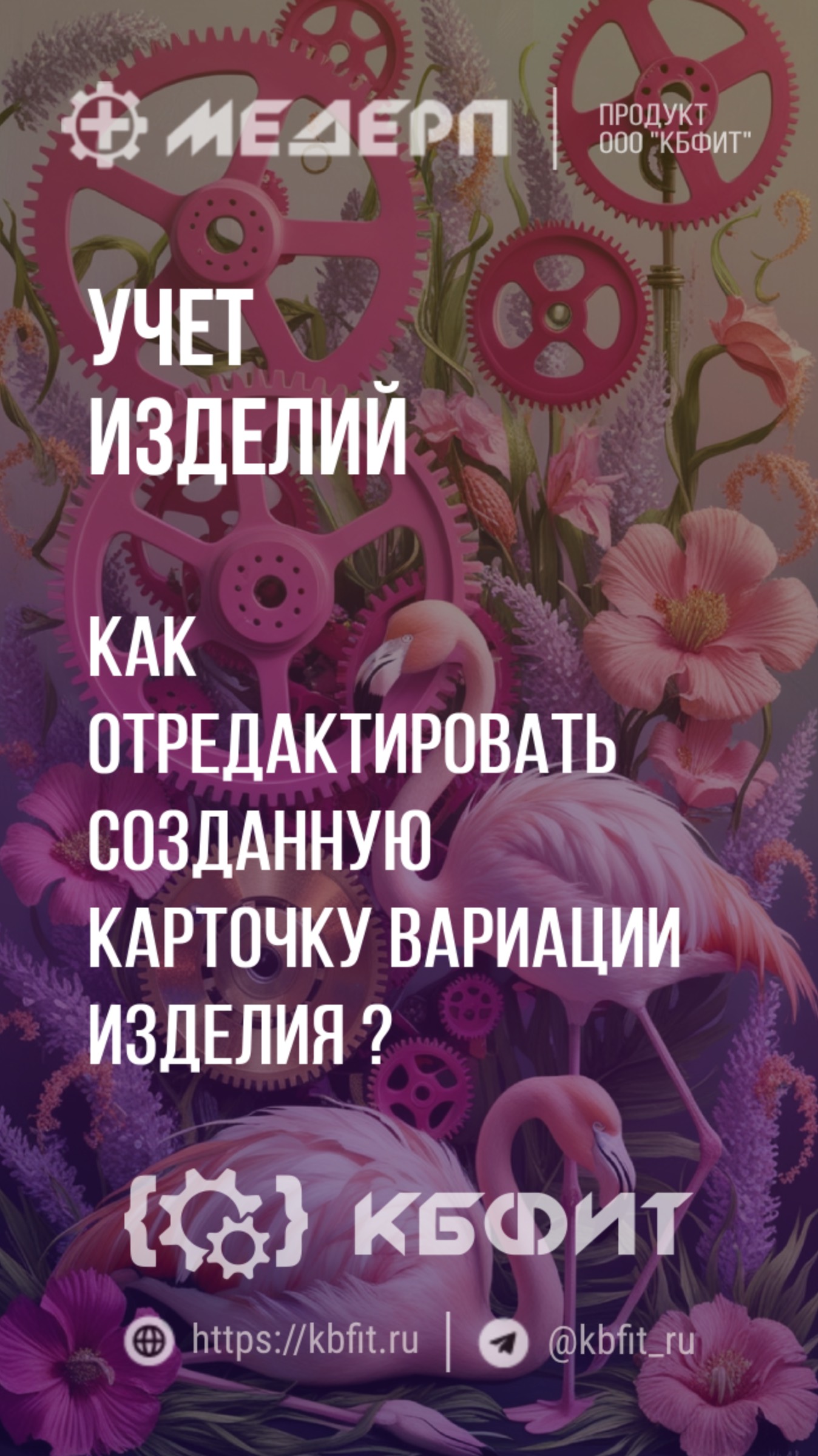 КБФИТ: МЕДЕРП. Учет изделий: Как отредактировать созданную карточку вариации изделия?