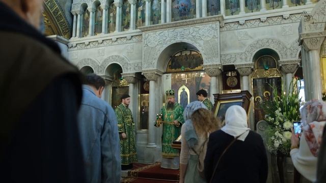 Храм преподобного Пимена Великого. Архиерейская Литургия.