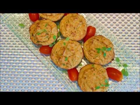 Куриные маффины с зеленью.