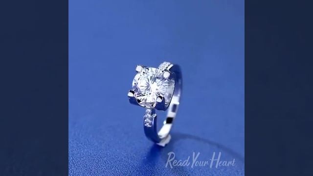 Round Moissanite Fashion Bull Head Sterling Silver Wedding Ring смотреть онлайн