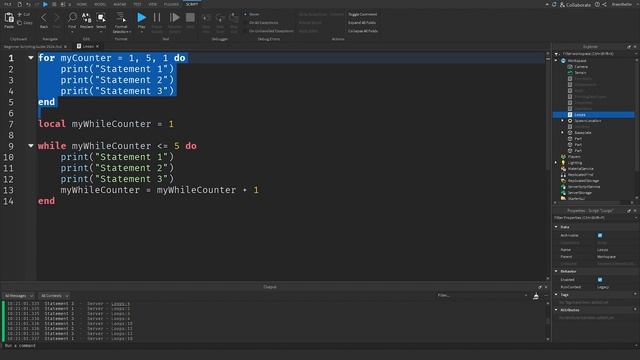Loops - Roblox Beginners Scripting Tutorial #11 (2024)