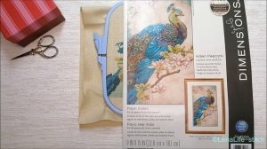 Индийский павлин - моя новая вышивка от Дименшнс. Обзор и начало. Купила еще два набора для вышивани