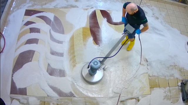 Ускоренная результативная стирка грязного ковра  Accelerated efficient washing of dirty carpet ASM