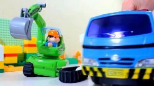 Мультики про машинки Эвакуатор и зелёный экскаватор