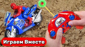 Играем в машинки ! Машинки из мультиков ! Игрушки Человек Паук ! Город Игрушек ! Видео для детей