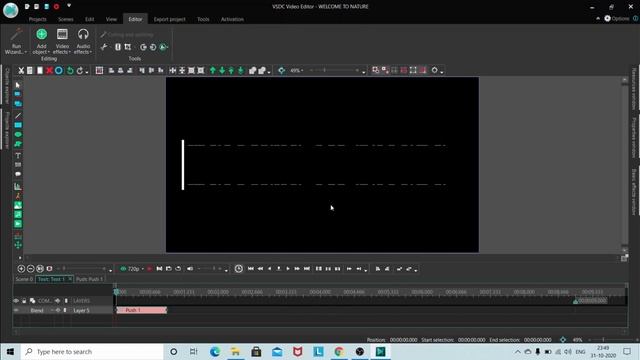 VSDC  HOW TO CREAT A PUSH TEXT INTRO TO YOUR VIDEO