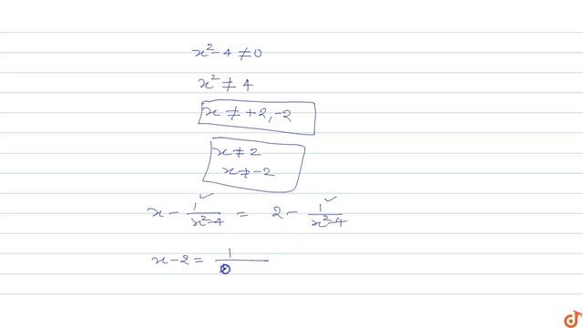 The number of real solutions of `x-1/(x^2-4)=2-1/(x^2-4)` is equal to смотреть онлайн