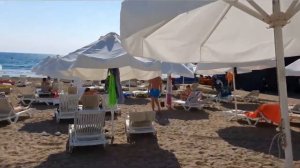 Пляж у отеля HORUS PARADİSE LUXURY RESORT . Пешком от отеля до развалин Сиде