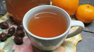 Компот из сухого шиповника с апельсином