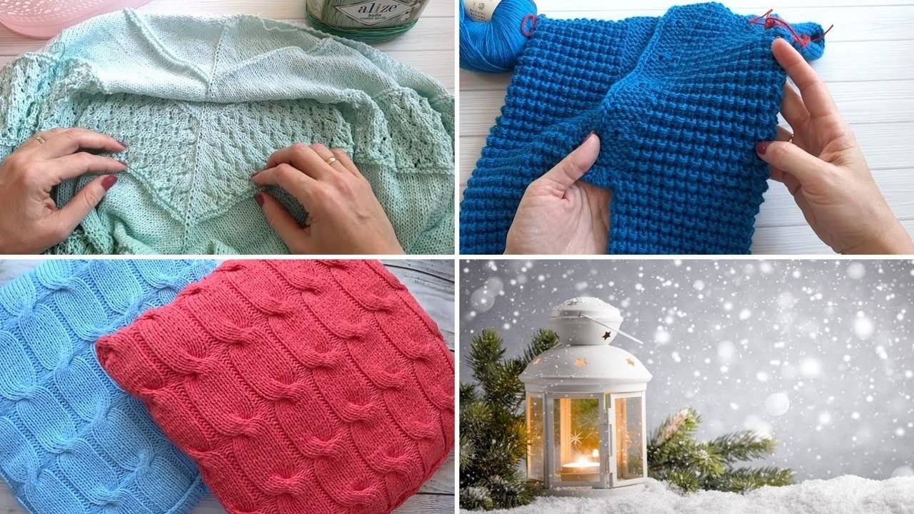 Все мои процессы вязание спицами. Готов еще один чехол🤗 смотреть онлайн