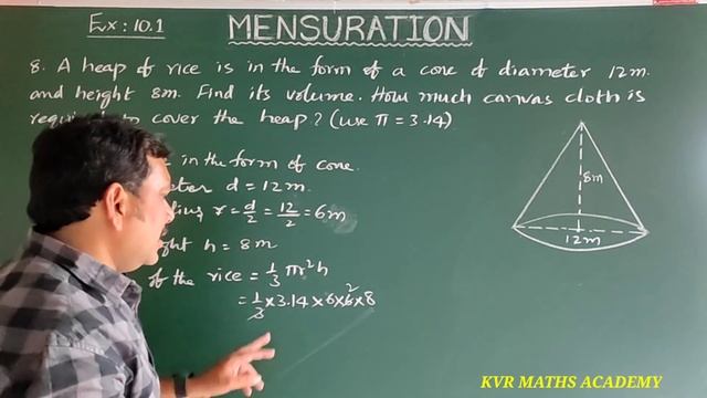 MENSURATION/EXERCISE 10.1-7,8 & 9 PROBLEMS/CLASS X