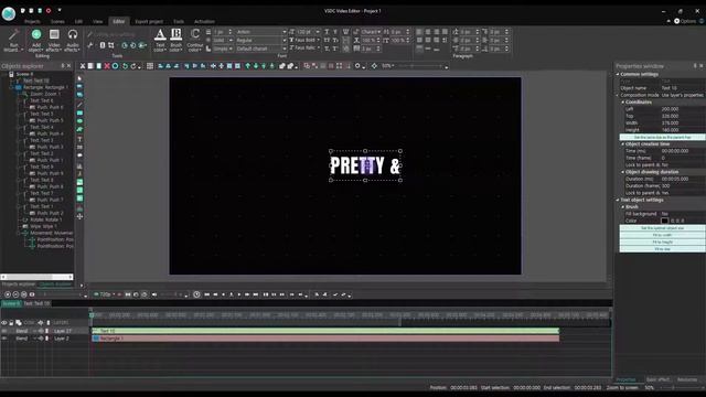 [VSDC] Pro/Free Tutorial, Lower Thirds, Text Animation, Kinetic Typography, KPOP, BLACKPINK, 블랙핑크