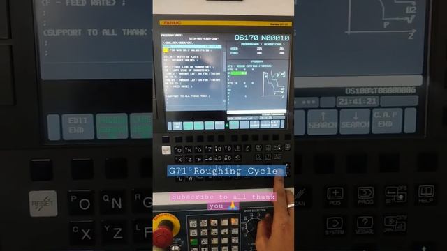 G71 Roughing cycle | Shortvideo #cnc #fanuc #gcode | #power #jyoti | #tech #technology #technical
