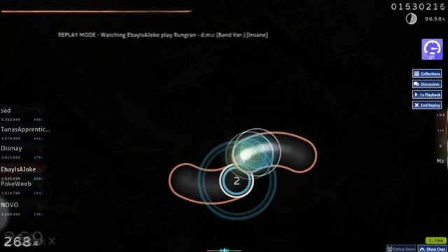 osu! Rungran - d.m.c (Band Ver.) [Insane,+DT] 468.11ppPP смотреть онлайн