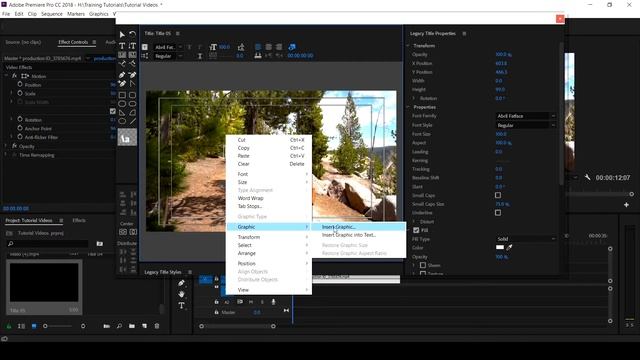 LEGACY TITLE  GRAPHICS Insert in Premiere PRO Tutorial