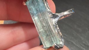 Кольцо с аквамарином