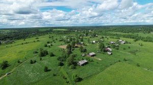 Полёт вокруг деревни Алексеево (Пыжугский сельсовет, Кичменгско-Городецкий район)
