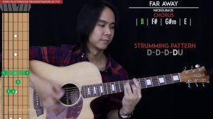 Far Away Guitar Tutorial - Nickelback Guitar Lesson 🎸 |Tabs + Chords + Guitar Cover|