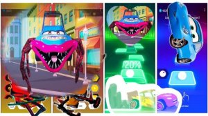 Spider Lightning McQueen vs Cruz Ramirez Eater vs Lightning McQueen Eater vs Sally Carrera Tiles Ho