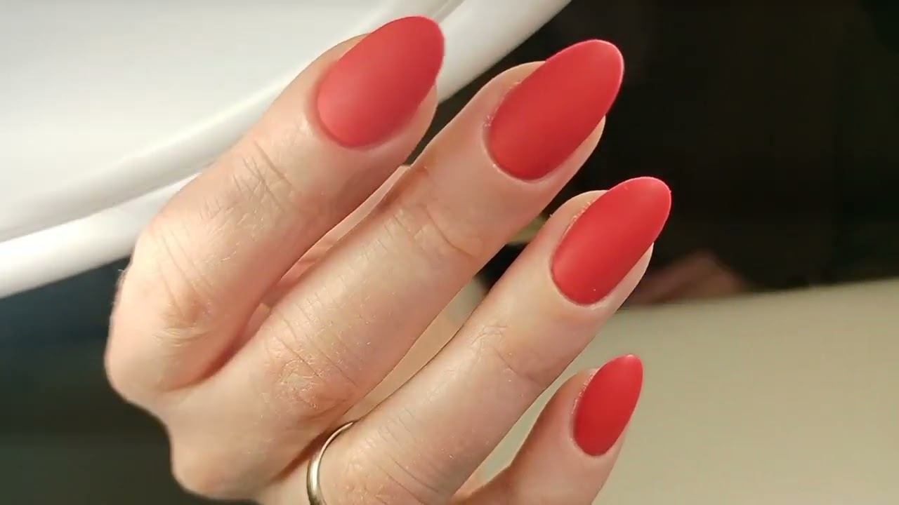 #мояработа #маникюр #красныйманикюр #красныйматовый
