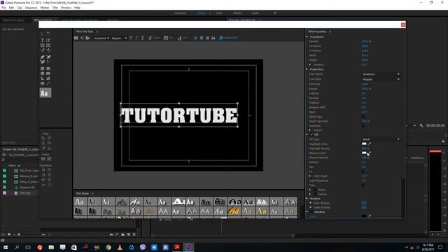 Premiere Pro Tutorial - Lesson 20 - Working with Titles