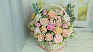 Мыло. Большая корзина с Розами