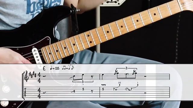 Blues Guitar Solo in E (Shuffle) _ incl. Guitar Tabs _ Fender Stratocaster