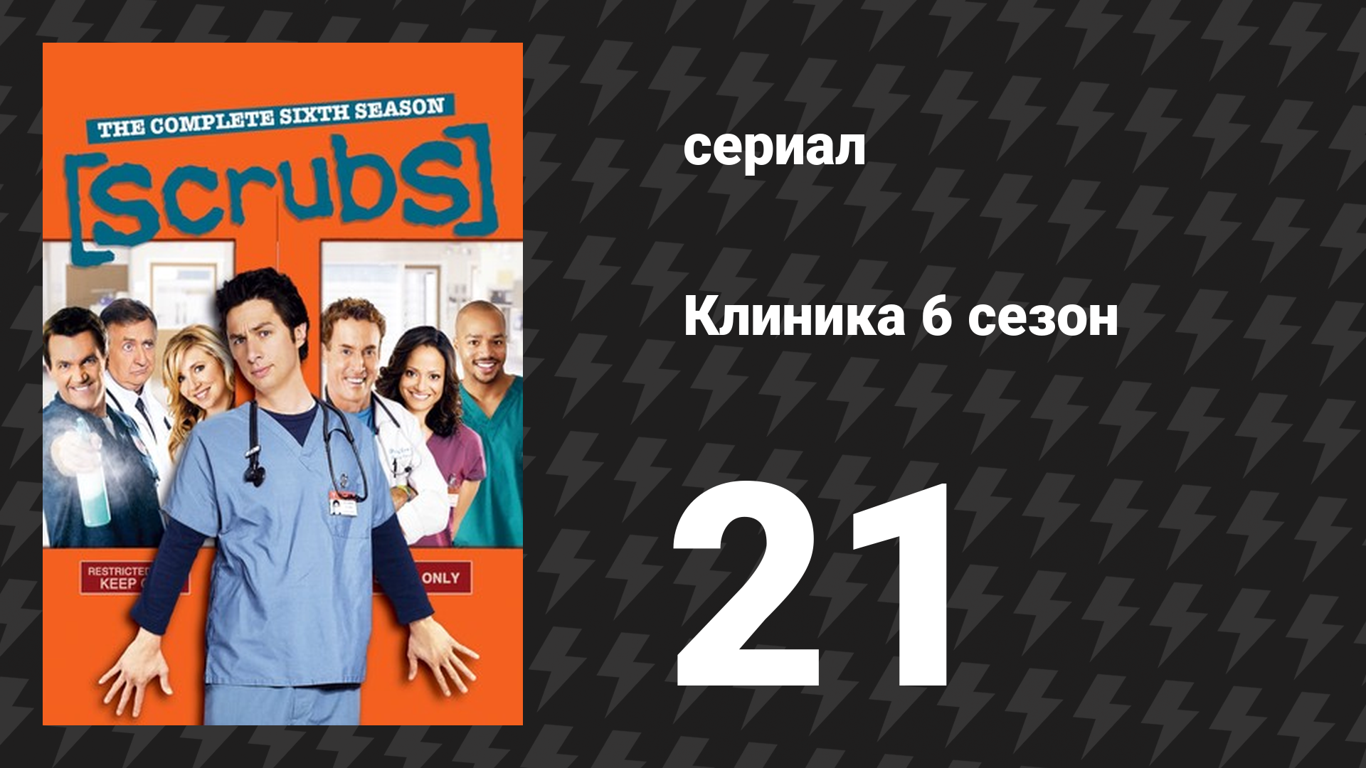 Клиника 6 сезон 21 серия «Мой кролик» (сериал, 2001-2010) смотреть онлайн