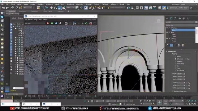 Tutorial | Part - 2 | UVW Mapping Stone Garden Arch 3d Model in 3Ds Max | For Beginners. смотреть онлайн