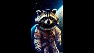 Енот в космосе. Очень красиво!
