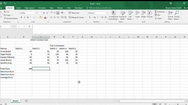 Functions in Excel (Sum, Min, Max, Average)