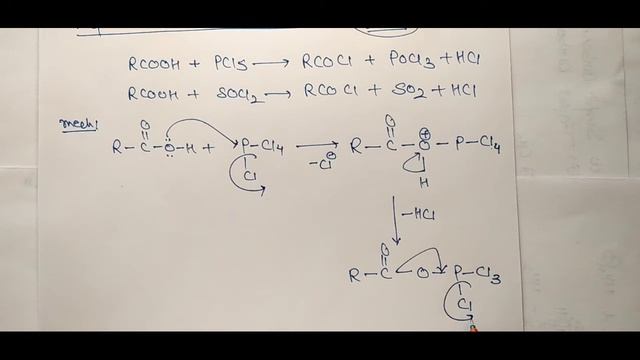 R-COOH reaction with SOCl2 + PCl5 + PCl3 | Mechanism |  by Dr Sarbjit Rala I For +1+2 NEET JEE BSc