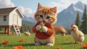 Мультик про кошечку // Маня в деревне