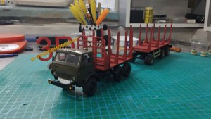 лесовоз с прицепом на базе камаза