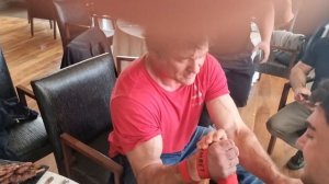 Devon Larratt freaks out at Levan's cousin's strength...