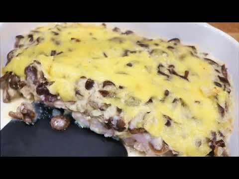 Запеканка с грибами и индейкой. А-ля жульен. смотреть онлайн