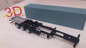 полуприцеп контенеровоз Kassbohrer в масштабе 1.43