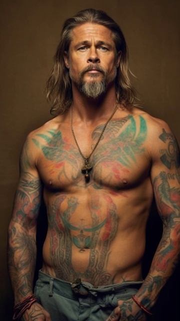 Brad Pitt Tattooed & Muscular | AI Generated | Jim Yosef - Firefly NCS #music #AIGenerated #shorts# смотреть онлайн