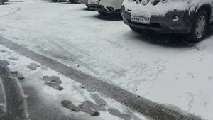 Москва 6 апреля в снегу