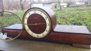 Часы каминные настольные с четвертным боем Hermle Германия