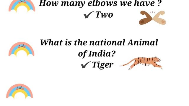 G.K (Questions- Answer) part -2 #class1 #ukgkids #gk #generalknowledge #class2 #kindergarten #evs